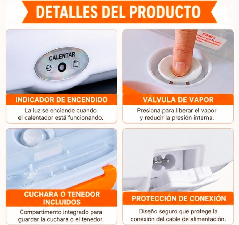 Fiambrera Electrica Naranja